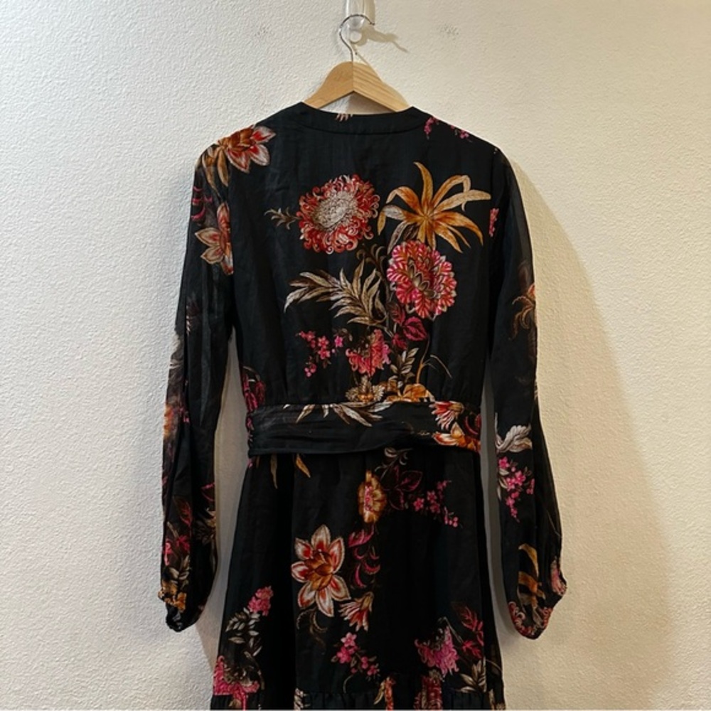 Kobi‎ Halperin Denise Floral Belted Midi-Dress Size Medium - Picture 8 of 13